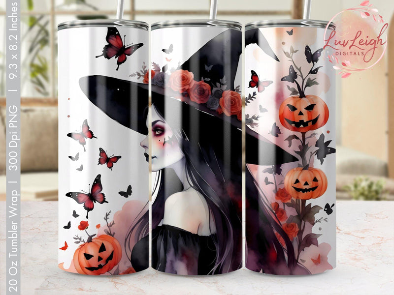 Halloween Witch Tumbler wrap Sublimation Luvleigh Digitals 