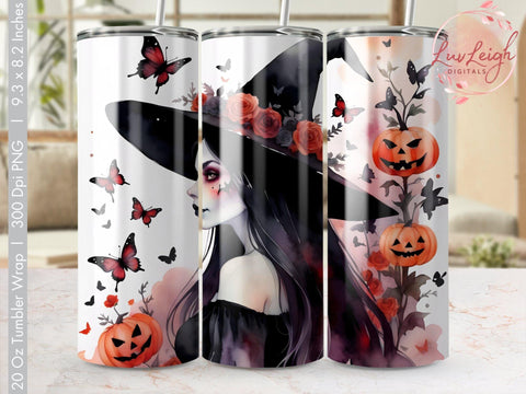 Halloween Witch Tumbler wrap Sublimation Luvleigh Digitals 