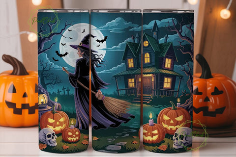 Halloween Witch Tumbler Wrap Sublimation PixelChick 