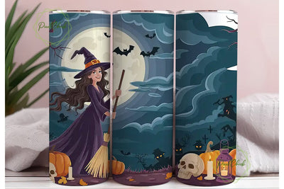 Halloween Witch Tumbler Wrap Sublimation PixelChick 