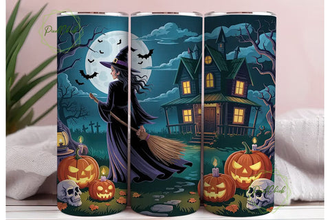 Halloween Witch Tumbler Wrap Sublimation PixelChick 