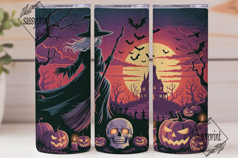 Halloween Witch Tumbler Wrap Sublimation sassyprint 