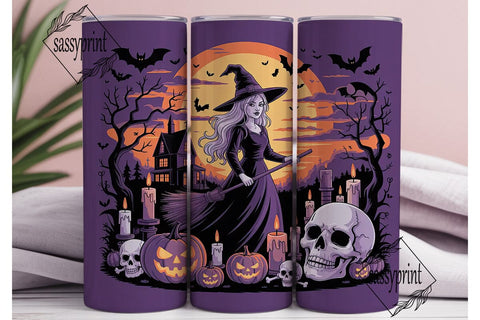 Halloween Witch Tumbler Wrap Sublimation sassyprint 