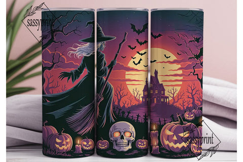 Halloween Witch Tumbler Wrap Sublimation sassyprint 