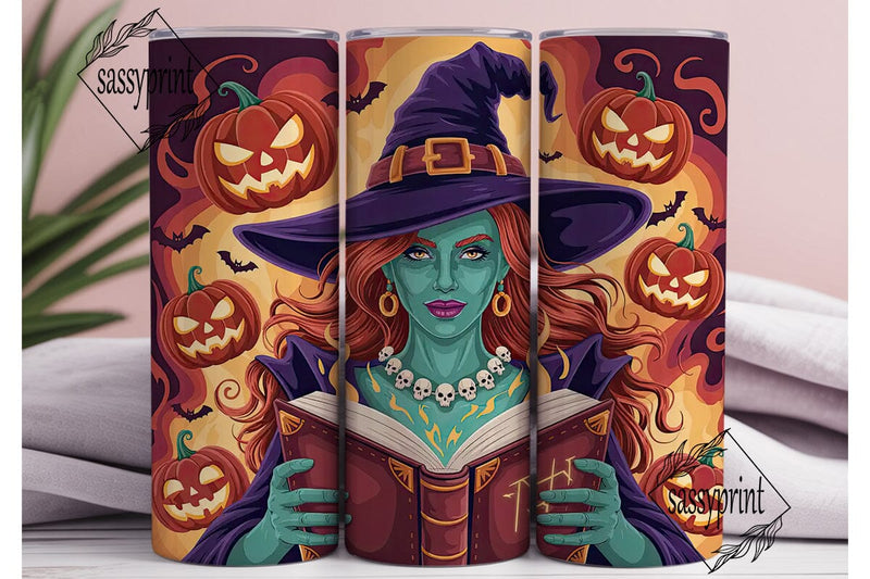 Halloween Witch Tumbler Wrap Sublimation sassyprint 