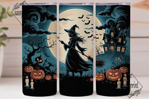 Halloween Witch Tumbler Wrap Sublimation sassyprint 