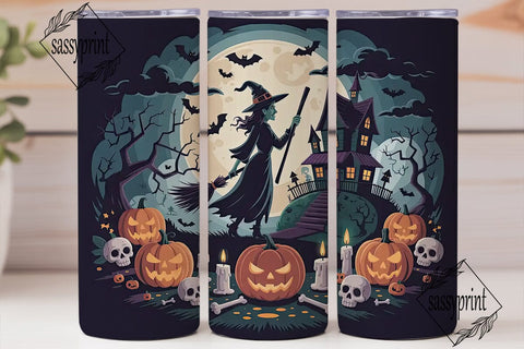 Halloween Witch Tumbler Wrap Sublimation sassyprint 