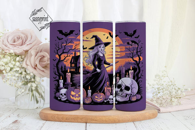 Halloween Witch Tumbler Wrap Sublimation sassyprint 