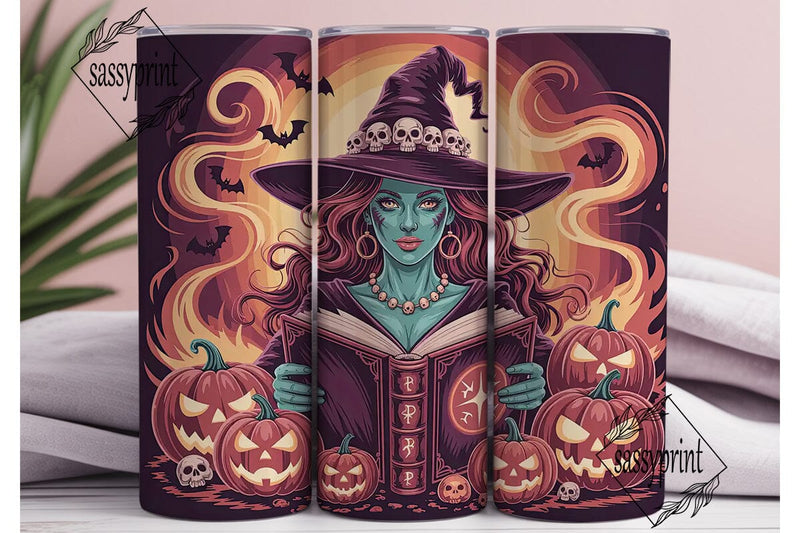 Halloween Witch Tumbler Wrap Sublimation sassyprint 
