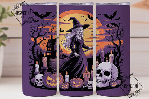 Halloween Witch Tumbler Wrap Sublimation sassyprint 