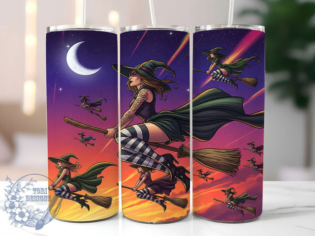 Halloween Witches Fall Witchy Tumbler, Fall Tumbler Wrap, 20oz Sublimation, Witchy Fall Cup, Autumn Witch Design, Spooky Tumbler Wrap, Halloween Drinkware Sublimation ToriDesigns 