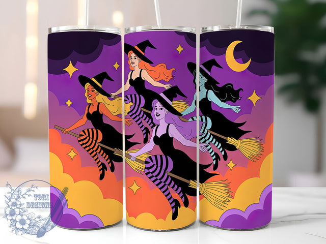 Halloween Witches Fall Witchy Tumbler, Fall Tumbler Wrap, 20oz Sublimation, Witchy Fall Cup, Autumn Witch Design, Spooky Tumbler Wrap, Halloween Drinkware Sublimation ToriDesigns 