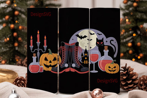 Halloween Witchy Boots 20oz Tumbler Wrap Sublimation DesignSVG 