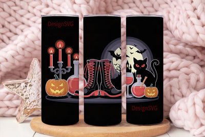 Halloween Witchy Boots 20oz Tumbler Wrap Sublimation DesignSVG 