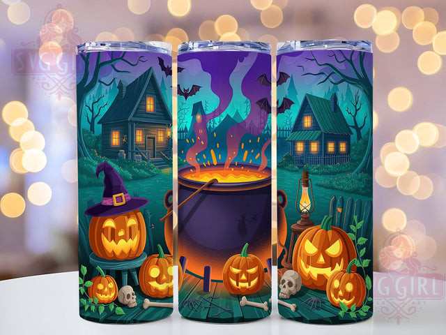 Halloween Witchy Cauldron Tumbler Wrap, Halloween Cauldron Cup, 20oz Sublimation, Witchy Drinkware, Spooky Cauldron Design, Halloween Tumbler Wrap, Magic Potion Cup Sublimation SvggirlplusArt 