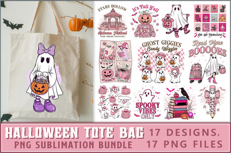 Halloween Witchy Tote Bag PNG Bundle Sublimation Shetara Begum 