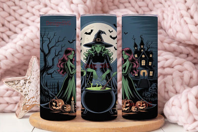 Halloween Witchy Tumbler Wrap PNG Sublimation DesignSVG 