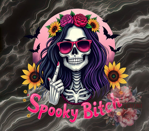 Halloween Woman, Sunflowers Graphic, Spooky Bitch, PNG Download, Digital Sublimation, Halloween Decor, Fall Aesthetic, Witchy Vibes Sublimation Li Zamperini 