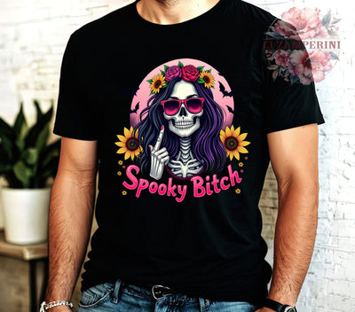 Halloween Woman, Sunflowers Graphic, Spooky Bitch, PNG Download, Digital Sublimation, Halloween Decor, Fall Aesthetic, Witchy Vibes Sublimation Li Zamperini 