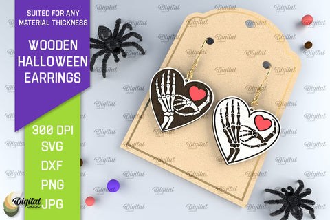 Halloween Wooden Earrings Laser Cut Bundle. Halloween SVG SVG Evgenyia Guschina 