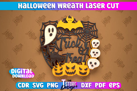 Halloween Wreath Bundle | Door Sign | Porch Decorating | Wall Décor | CNC Files SVG The T Store Design 