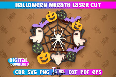 Halloween Wreath Bundle | Door Sign | Porch Decorating | Wall Décor | CNC Files SVG The T Store Design 