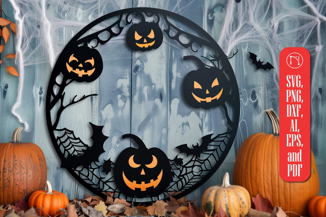 Halloween Wreaths Laser Cut SVG SVG MD JOYNAL ABDIN 