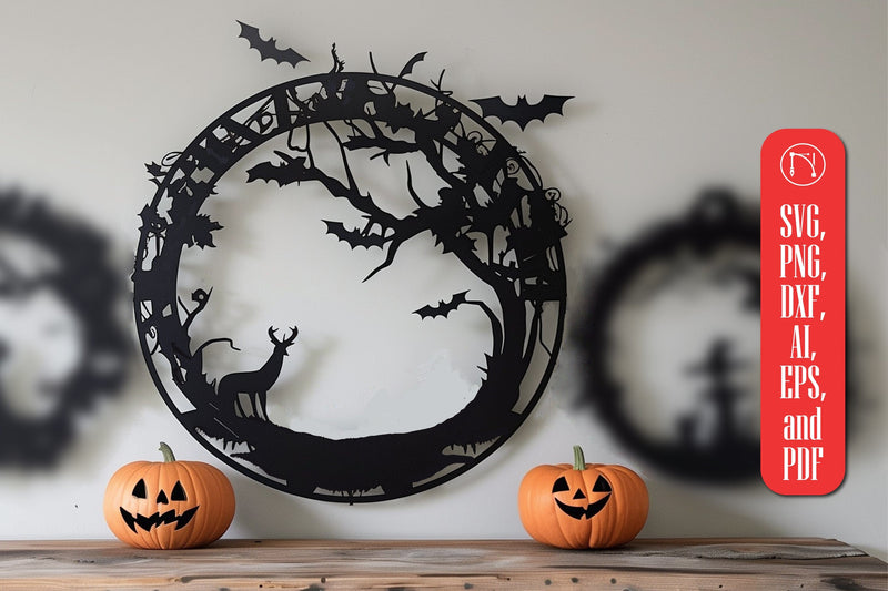 Halloween Wreaths Laser Cut SVG SVG MD JOYNAL ABDIN 