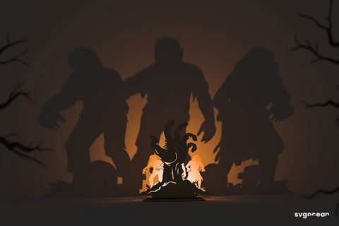 Halloween Zombie Candle Holder SVG SVG SvgOcean 