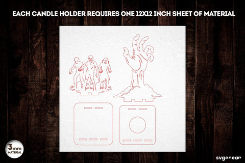 Halloween Zombie Candle Holder SVG SVG SvgOcean 