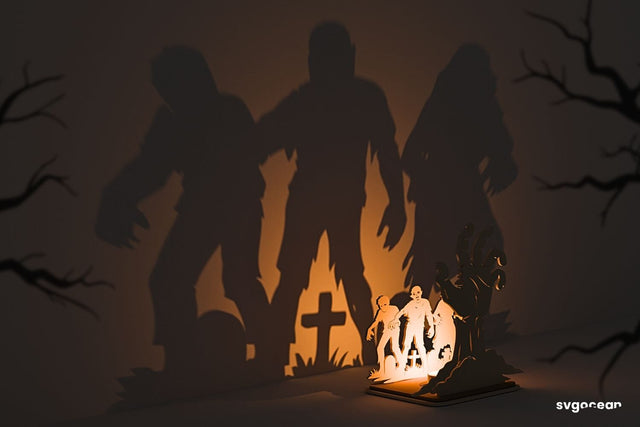 Halloween Zombie Candle Holder SVG SVG SvgOcean 