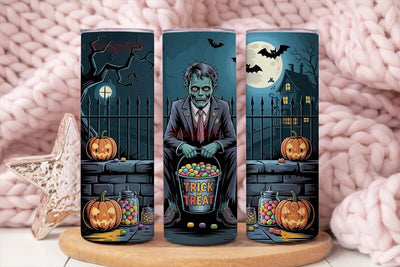 Halloween Zombie Candy Tumbler Wrap Sublimation DesignSVG 
