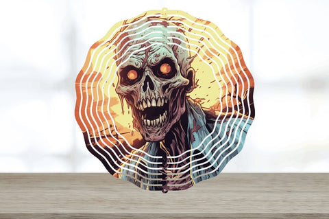 Halloween Zombie Wind Spinner Sublimation Regulrcrative 