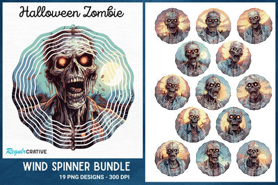 Halloween Zombie Wind Spinner Sublimation Regulrcrative 