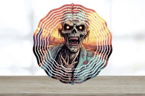 Halloween Zombie Wind Spinner Sublimation Regulrcrative 