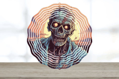 Halloween Zombie Wind Spinner Sublimation Regulrcrative 