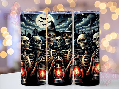 Halloween Zombies 20oz Tumbler Wrap Sublimation Design, Straight Tapered Tumbler Wrap, Moon Zombies and Bats Tumbler Png, Instant Digital Download Sublimation SvggirlplusArt 