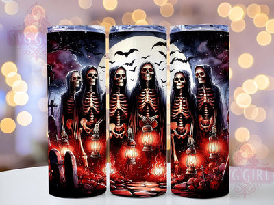 Halloween Zombies 20oz Tumbler Wrap Sublimation Design, Straight Tapered Tumbler Wrap, Moon Zombies and Bats Tumbler Png, Instant Digital Download Sublimation SvggirlplusArt 