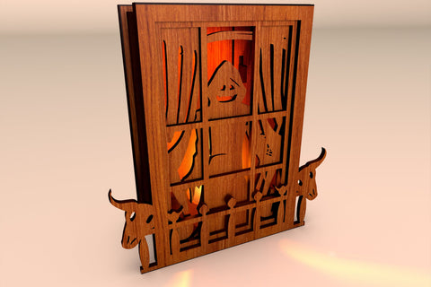 Hallwoeen Decorative Windows Light Box Laser Cut Templates SVG LaserCutano 