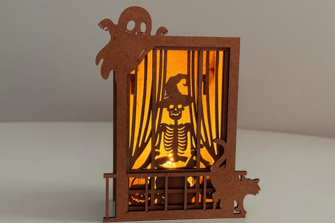 Hallwoeen Decorative Windows Light Box Laser Cut Templates SVG LaserCutano 