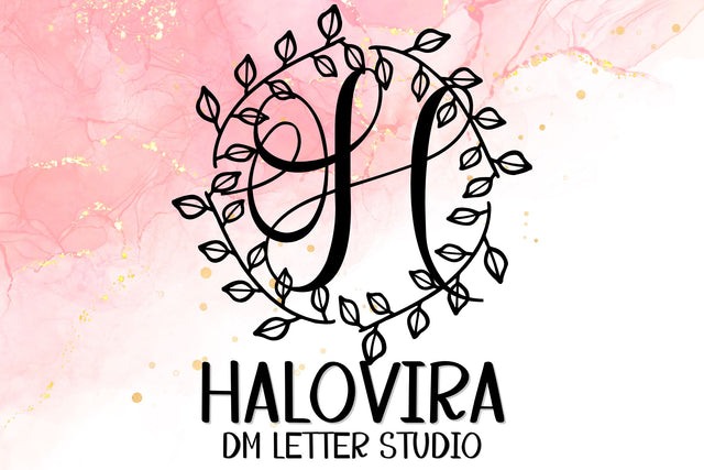 Halovira Monogram Font Dm Letter Studio 