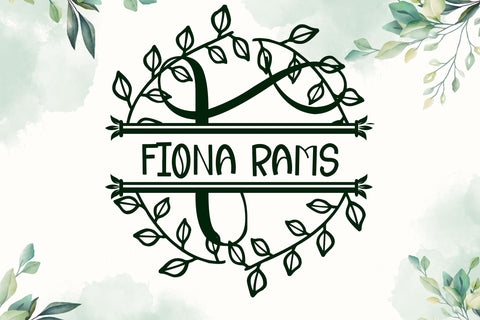 Halovira Split Monogram Font Dm Letter Studio 