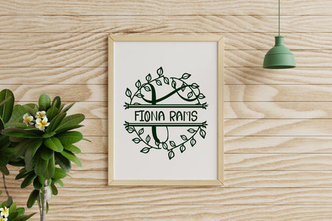 Halovira Split Monogram Font Dm Letter Studio 