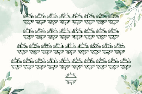 Halovira Split Monogram Font Dm Letter Studio 