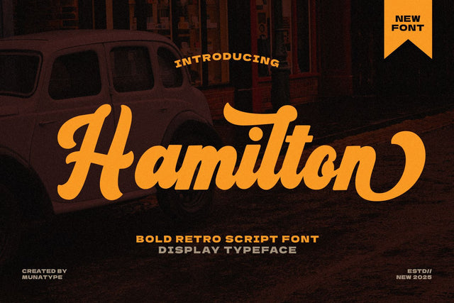 Hamilton - Bold Script Font Font Mozarella 