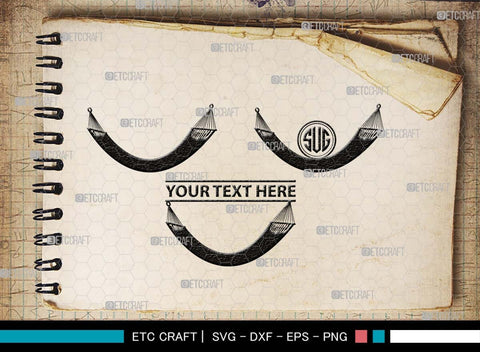 Hammock Monogram, Hammock Silhouette, Hammock SVG, Summer Hammock Svg, Palm Tree Svg, Beach Hamak Svg, Relax Hammock Svg, SB00499 SVG ETC Craft 