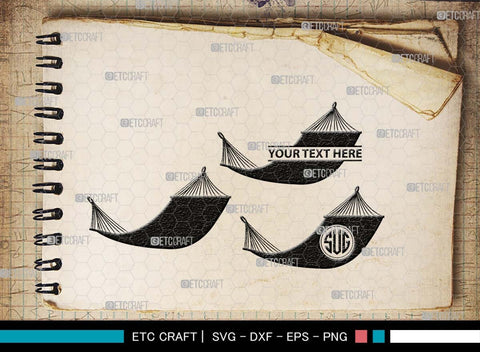 Hammock Monogram, Hammock Silhouette, Hammock SVG, Summer Hammock Svg, Palm Tree Svg, Beach Hamak Svg, Relax Hammock Svg, SB00499 SVG ETC Craft 