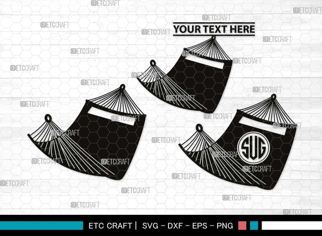 Hammock Monogram, Hammock Silhouette, Hammock SVG, Summer Hammock Svg, Palm Tree Svg, Beach Hamak Svg, Relax Hammock Svg, SB00499 SVG ETC Craft 