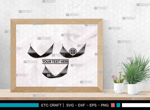 Hammock Monogram, Hammock Silhouette, Hammock SVG, Summer Hammock Svg, Palm Tree Svg, Beach Hamak Svg, Relax Hammock Svg, SB00499 SVG ETC Craft 