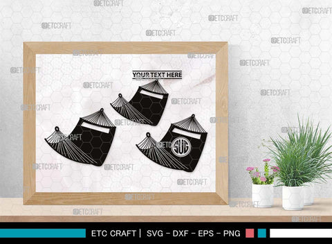 Hammock Monogram, Hammock Silhouette, Hammock SVG, Summer Hammock Svg, Palm Tree Svg, Beach Hamak Svg, Relax Hammock Svg, SB00499 SVG ETC Craft 